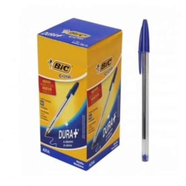 Imagem de Caneta Esferográfica BIC Cristal Azul Ponta Média 1,0MM com Esfera de Tungstênio Caixa com 50 Unidades Azul