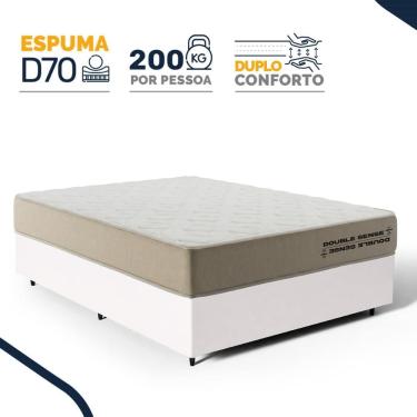 Imagem de Cama Box com Colchão de Espuma D70 Double Face Ortopédico Double Sense Topazio Casal 138cm