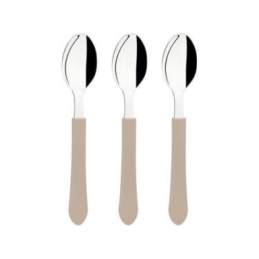 Imagem de Conjunto Colheres Chá Tramontina Inox Leme 3 Peças 23187330, Cinza, 3