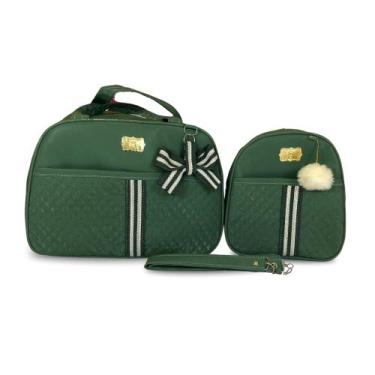 Imagem de Kit Bolsa Maternidade 2 Peças Grande Impermeável + Mochila + Trocador 