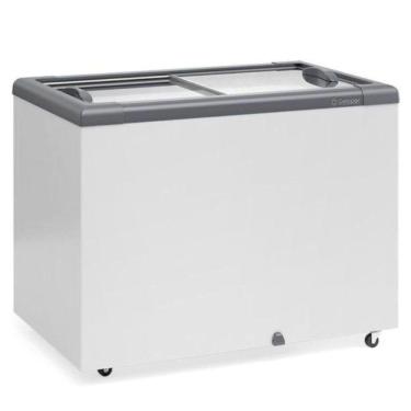 Imagem de Freezer Plano Vidro Reto Deslizante Ghd300 Cinza Gelopar 220V