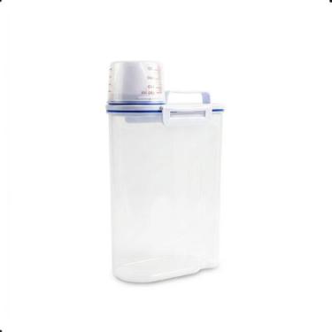 Imagem de Dispenser Organizador Pote Hermético Porta Sabão Grãos Lavanderia Cozi