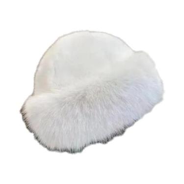 Imagem de Chapéu De Pescador Feminino De Veludo Quente Para Inverno, Corta-Vento