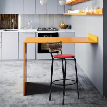 Imagem de Banqueta Alta Para Balcão Bar Bistrô Bancada Área Lazer Cozinha Gourme