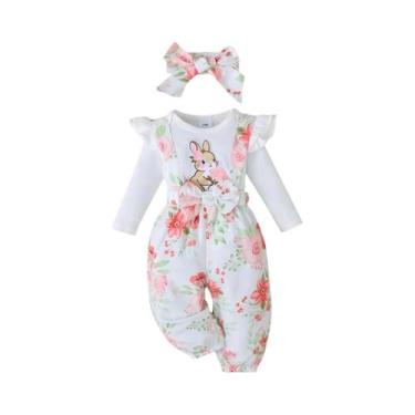 Imagem de Fantasia De Natal Para Bebês Meninas, 3 Peças, Roupas De Manga Comprid