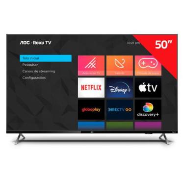 Imagem de Smart TV AOC 50" LED ROKU 4K Wi-Fi 50U6125/78G Bivolt