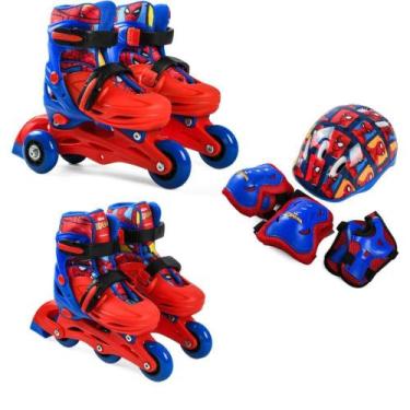 Imagem de Patins Spider MAN 28-31 KIT Protecao KIT