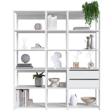 Imagem de Guarda Roupa Closet 3 Módulos Nicho E Gaveta Branco Prodecor Easy Esta