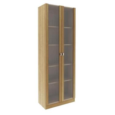 Imagem de Armário Multiuso 59,8x171,5cm com 2 Portas de vidro e 4 Prateleiras AM