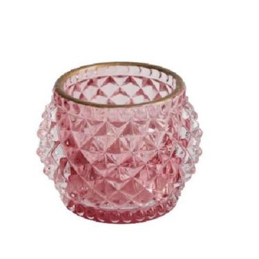 Imagem de Castiçal de Vidro Decor Rosa - WeMake - We Make