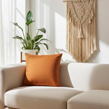 Imagem de Capas para Almofadas 60x60 Tecido Algodão Cores Lisas Nallu Decor, Cob
