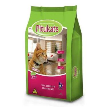 Imagem de Ração para gato pitukats carne 1kg unidade - BRAZILIAN PET FOODS