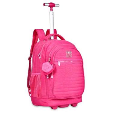 Imagem de Mochila Rebecca Bonbon de Rodinha Carrinho Crinkle RB24043 Cor:Rosa, R