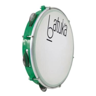 Imagem de Pandeiro Batuka 10" Pele Leitosa Inox ABS, Batuka Verde