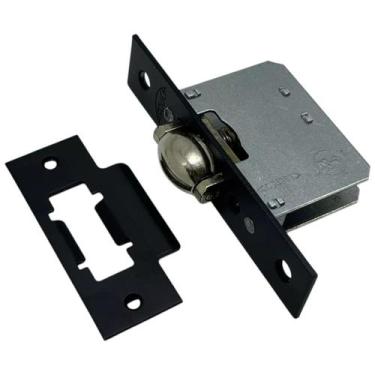 Imagem de Mini Fechadura Trinco Rolete 4005TR Preto Arouca Sem Chave