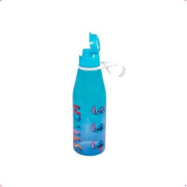 Imagem de Garrafa Infantil Abre Fácil Disney Stitch 530 Ml Colorida - Plasutil
