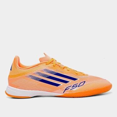 Imagem de Chuteira Futsal Adidas F50 League Unissex, Laranja, 41