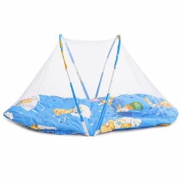 Imagem de Ninho para Bebê Ninho Baby com Mosquiteiro Ajustável e Mini Travesseiro Azul Bene Casa