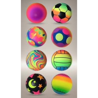 Imagem de Kit 10 Bolas Vinil Coloridas 23cm Praia Piscina Festa - Congratulation