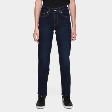 Imagem de Calça Levi's 724 High Rise Straight Feminina, Azul escuro, 44