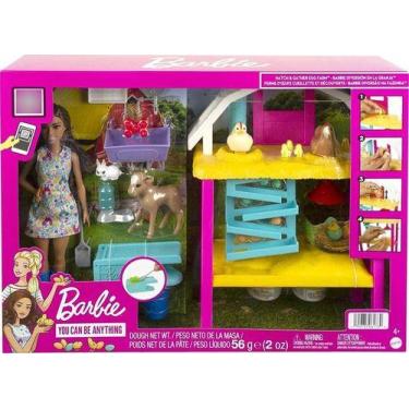 Imagem de Barbie Playset Diversão Na Fazenda Mattel Hgy88 Com Massinha