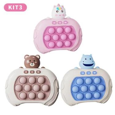Imagem de Kit 3 Pop It Fidget Toys Brinquedo Apertar Spinner Silicone - Bc Bora 