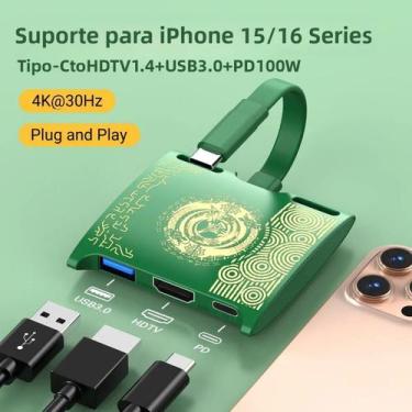 Imagem de Estação De Docking USB C 5 Em 1 Com HDMI 4K, Carregamento PD De 100W, 