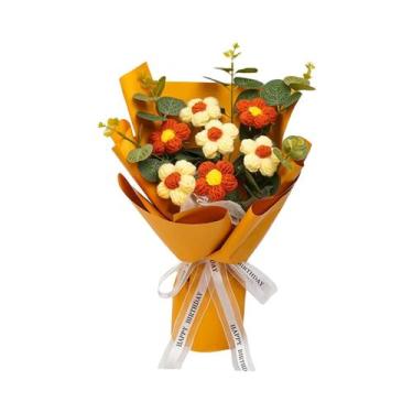 Imagem de Buquê De Flores De Crochê Para O Dia Das Mães, Flores Tricotadas De Pr