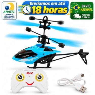 Imagem de Helicóptero RC MW Controle Remoto Sensor Brinquedo Drone Infantil Voa 