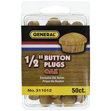 Imagem de General Tools 311012 plugues de botão de 1/2 polegada, carvalho, pacote com 50