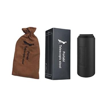 Imagem de Banquinho telescópico portátil dobrável retrátil, banquinho telescópico leve, banquinho dobrável resistente para acampamento ao ar livre caminhadas