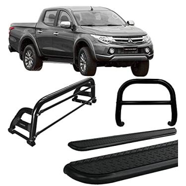 Imagem de Kit Quebra Mato+Estribo Chapa +Santo Anto H2 L200 a 20 Preto