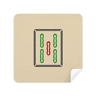Imagem de Mahjong Bamboo Bar 5 azulejos padrão óculos pano de limpeza de tela de telefone limpador de tela de telefone tecido de camurça 2 peças