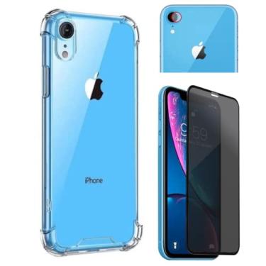 Imagem de Kit Capa Capinha, Película 9D Privacidade, Película de Câmera 3D para iPhone XR - (C7COMPANY)