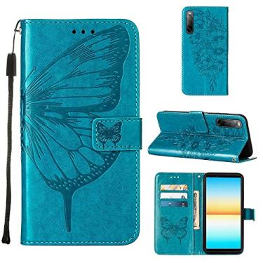 Imagem de For Sony 10 IV Embossed Butterfly Leather Phone Case