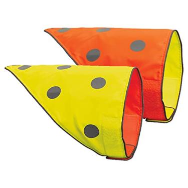 Imagem de SPOT THE DOG! Babador bandana refletiva roupas de segurança para todos os cães – fecho fácil de fechar, reversível de alta visibilidade fluorescente laranja/amarelo PP-P