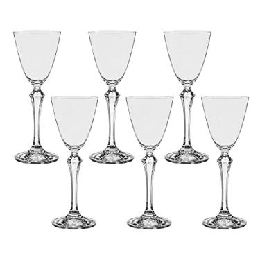 Imagem de Jogo de 6 tacas para vinho branco Elizabeth em cristal ecologico 190ml A21cm-TRANSPARENTE - Bohemia- Full Fit