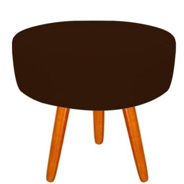 Imagem de Puff Decorativo Lavinia Suede Pes Castanho - SSX Multicoisas