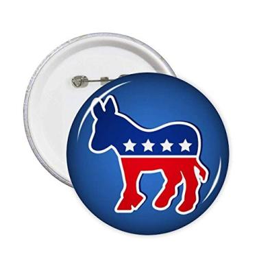 Imagem de Emblema de burro americano com emblema de festa democrática e botões para decoração 5 peças