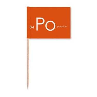 Imagem de Elementos Químicos Mesa Period Semimetal Polonium Po Bandeiras Marcador Topper Decoração de Festa
