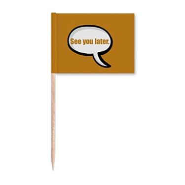 Imagem de Marcadores de palito de dente Happy Greetings para bate-papo de idioma diário Decoração de festa