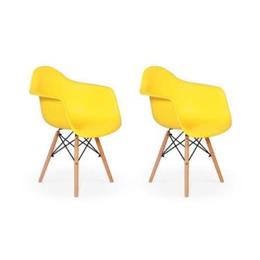 Imagem de Conjunto 2 Cadeira Charles Eames Wood - Daw - Com Braço - Design - Ama