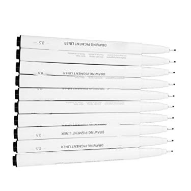 Imagem de Entatial Caneta de microlinha de 0,5 mm, SmootherWriting Line Drawing Pen 10 peças para esboçar quadrinhos para assinatura