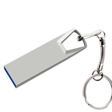 Imagem de Pen Drive 16Gb Metalico Usb 2.0 Prata Classe 10 Para Computador Notebo