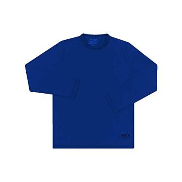Imagem de Camiseta Infantil com Proteção Solar UV 50+ Unissex Manga Longa Azul Aquarela Vitho