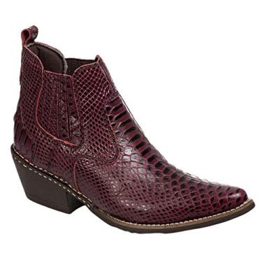 Imagem de Botinha botina Texana Country Escamada Anaconda Masculina Legitimo Couro Bovino 042 (41, 042cobra-bordo)