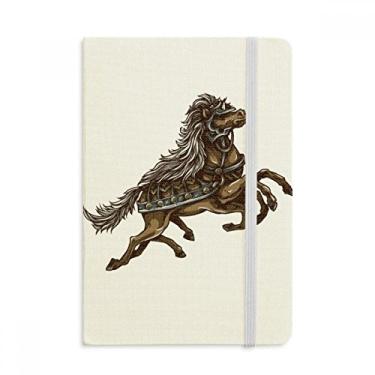 Imagem de Caderno de corrida com armadura de cavalo, arte de animais, capa dura oficial, diário clássico