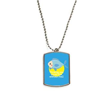 Imagem de DIYthinker Colar com pingente de etiqueta de cachorro de aço inoxidável com letra emocional clássica inglesa