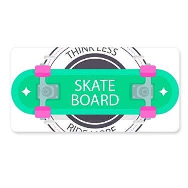 Imagem de DIYthinker Etiqueta de aço inoxidável para decoração de placa de carro com estampa de desenho de skate, esportes de inverno
