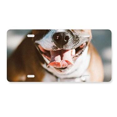 Imagem de DIYthinker Bulldog Pet Animal com imagem assustadora placa de carro decoração de aço inoxidável